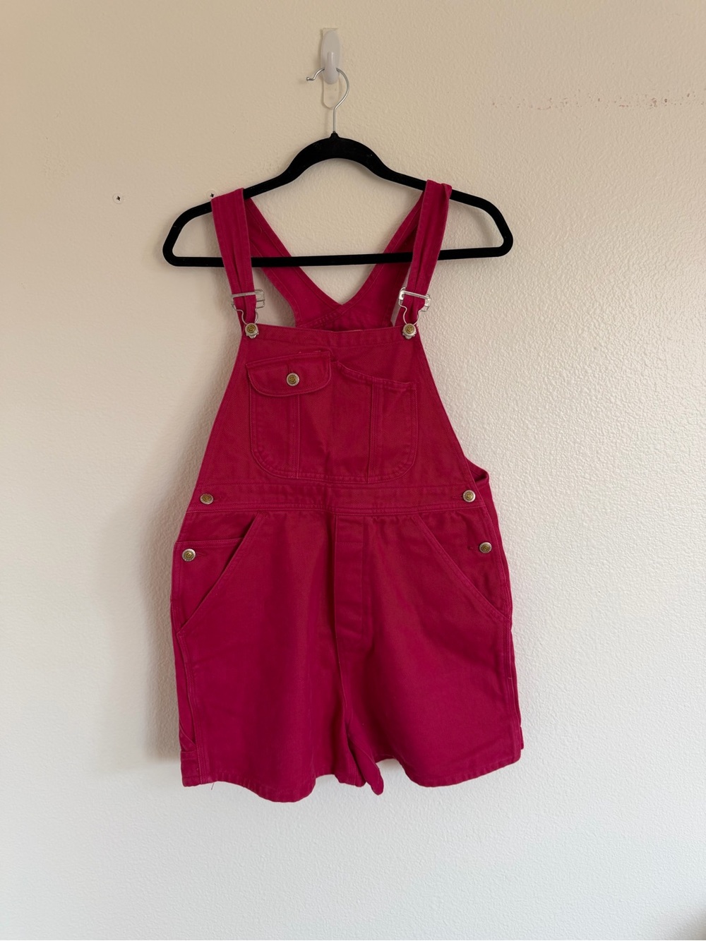 Vintage Pink Short Overalls